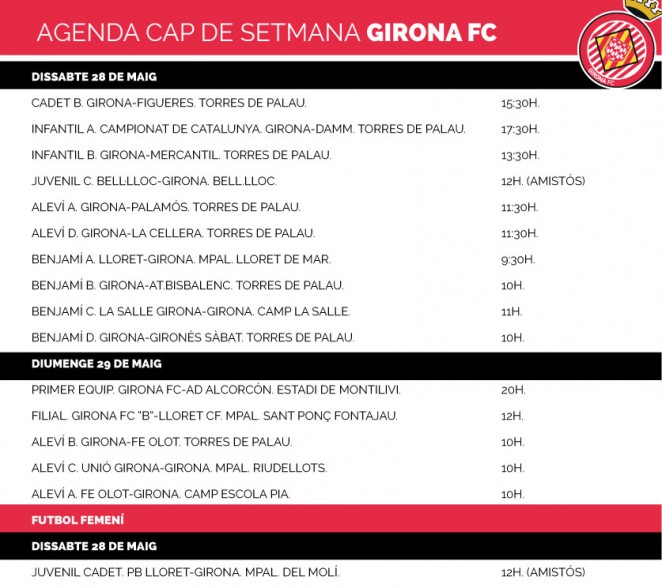 Partits de girona fc