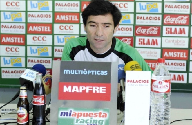 Marcelino, en la sala de prensa