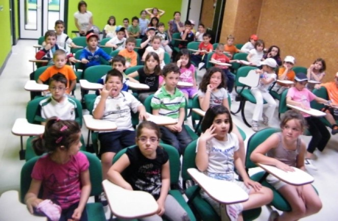 En la sala de prensa