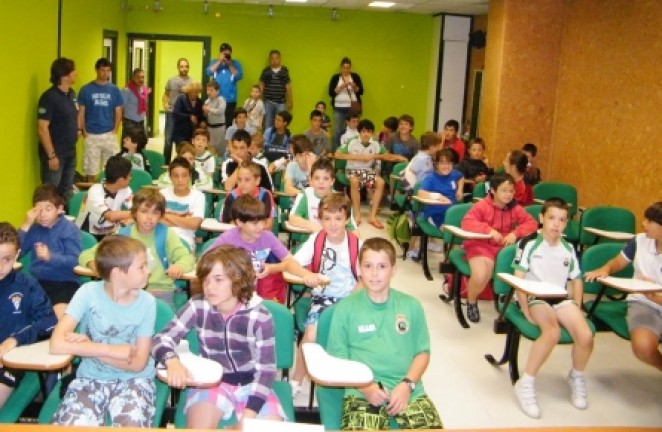 En la sala de prensa