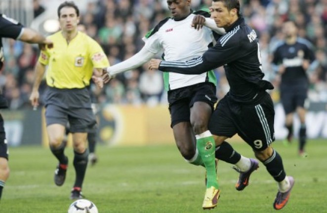 Pape Diop y Cristiano, en el partido