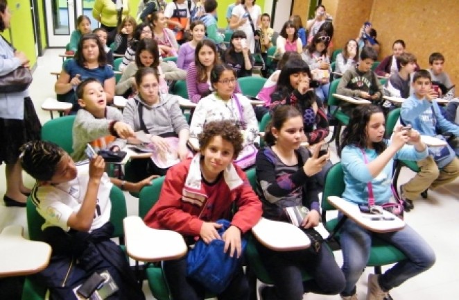 En la sala de prensa