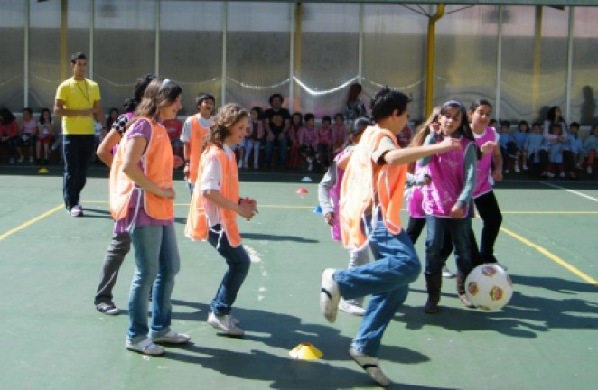 Los jugadores disfrutaron en el patio