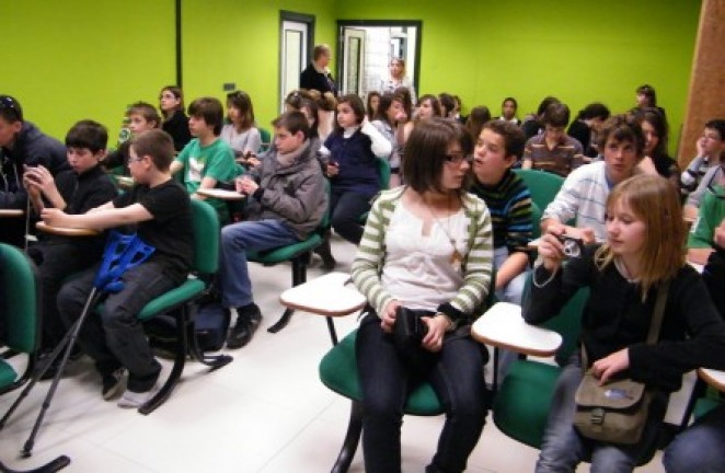 En la sala de prensa