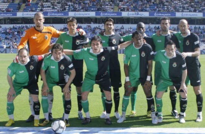 Formaci&oacute;n racinguista en Riazor