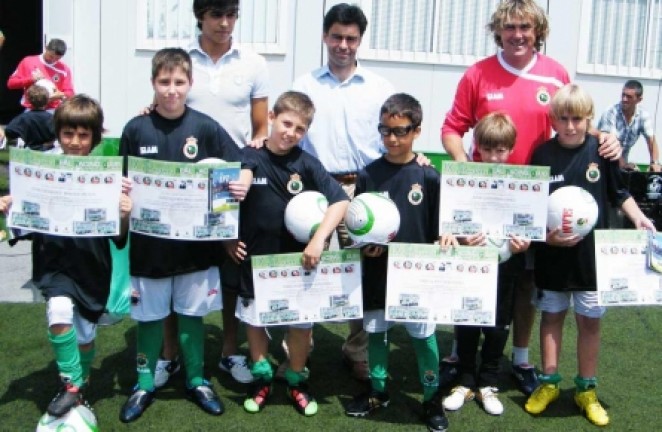 Alberto Ortiz, con los porteros Alberto Ortiz, con los porteros