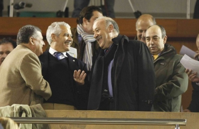 Del Bosque, junto a Francisco Pernía Del Bosque, junto a Francisco Pernía
